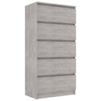 Vidaxl Drawer Sideboard Concrete Gray 23.6X13.8X47.6 Engineered Wood
