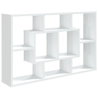 Vidaxl Wall Shelf White 33.5X6.3X20.7 Engineered Wood