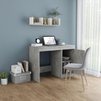 Vidaxl Desk Concrete Gray 39.4X19.7X29.9 Engineered Wood