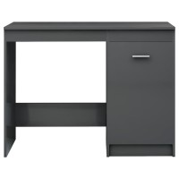 vidaXL Desk High Gloss Gray 39.4