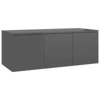 Vidaxl Tv Cabinet High Gloss Gray 31.5X13.4X11.8 Engineered Wood