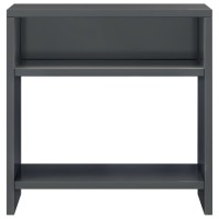 vidaXL Bedside Cabinet High Gloss Gray 15.7