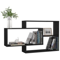 vidaXL Wall Shelves High Gloss Black 40.9