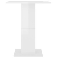 vidaXL Bistro Table High Gloss White 23.6