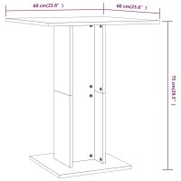 vidaXL Bistro Table High Gloss White 23.6