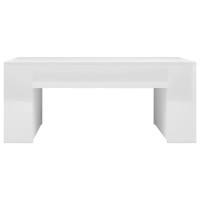 vidaXL Coffee Table High Gloss White 39.4