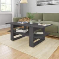 vidaXL Coffee Table High Gloss Gray 43.3