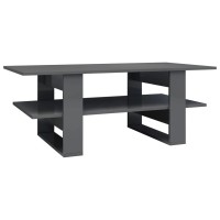 vidaXL Coffee Table High Gloss Gray 43.3