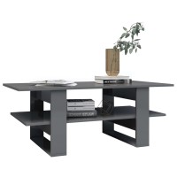 vidaXL Coffee Table High Gloss Gray 43.3