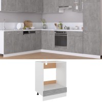 Vidaxl Oven Cabinet Concrete Gray 23.6X18.1X32.1 Engineered Wood