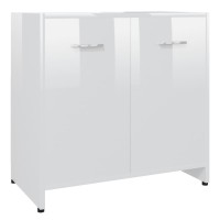 vidaXL Bathroom Cabinet High Gloss White 23.6