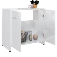 vidaXL Bathroom Cabinet High Gloss White 23.6