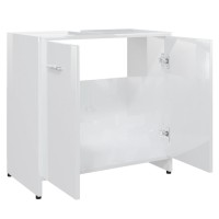 vidaXL Bathroom Cabinet High Gloss White 23.6