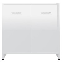 vidaXL Bathroom Cabinet High Gloss White 23.6