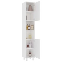 Vidaxl Bathroom Cabinet White 11.8X11.8X70.5 Engineered Wood