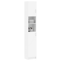 Vidaxl Bathroom Cabinet White 12.6X10X74.8 Engineered Wood