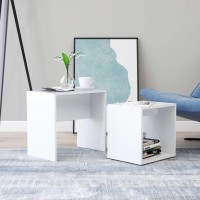 vidaXL Coffee Table Set White 18.9