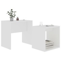 vidaXL Coffee Table Set White 18.9