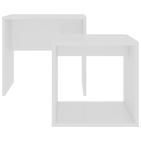 vidaXL Coffee Table Set White 18.9