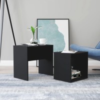 vidaXL Coffee Table Set Black 18.9