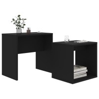 vidaXL Coffee Table Set Black 18.9