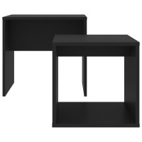 vidaXL Coffee Table Set Black 18.9