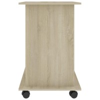 vidaXL Computer Desk White and Sonoma Oak 31.5