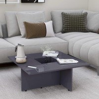 vidaXL Coffee Table High Gloss Gray 31.3