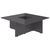 vidaXL Coffee Table High Gloss Gray 31.3