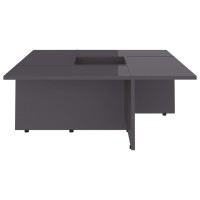 vidaXL Coffee Table High Gloss Gray 31.3