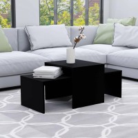 vidaXL Coffee Table Set Black 39.4