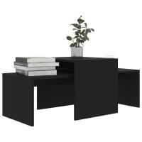 vidaXL Coffee Table Set Black 39.4