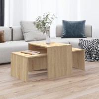 vidaXL Coffee Table Set Sonoma Oak 39.4