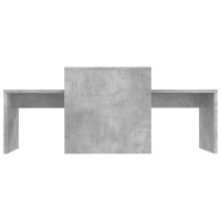 vidaXL Coffee Table Set Concrete Gray 39.4