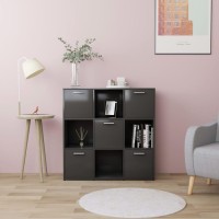 Vidaxl Book Cabinet Gray 35.4X11.8X35.4 Engineered Wood