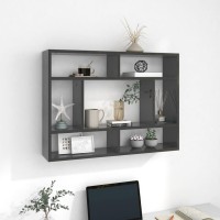 vidaXL Wall Shelf High Gloss Gray 29.5