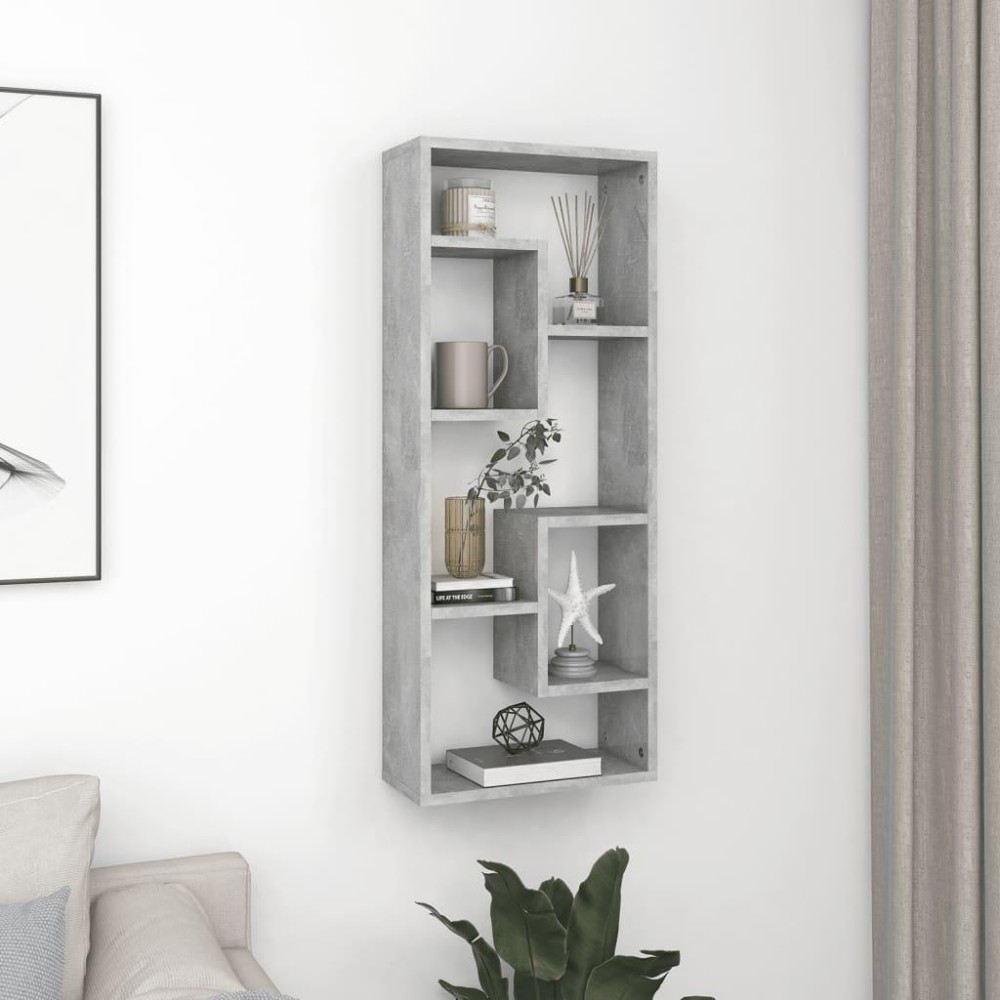 vidaXL Wall Shelf Concrete Gray 14.2