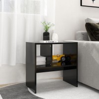 vidaXL Side Table Black 19.7