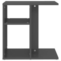 vidaXL Side Table High Gloss Gray 19.7