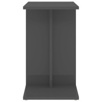 vidaXL Side Table High Gloss Gray 19.7