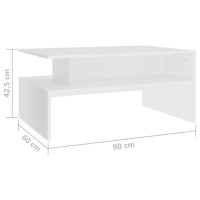 vidaXL Coffee Table White 35.4