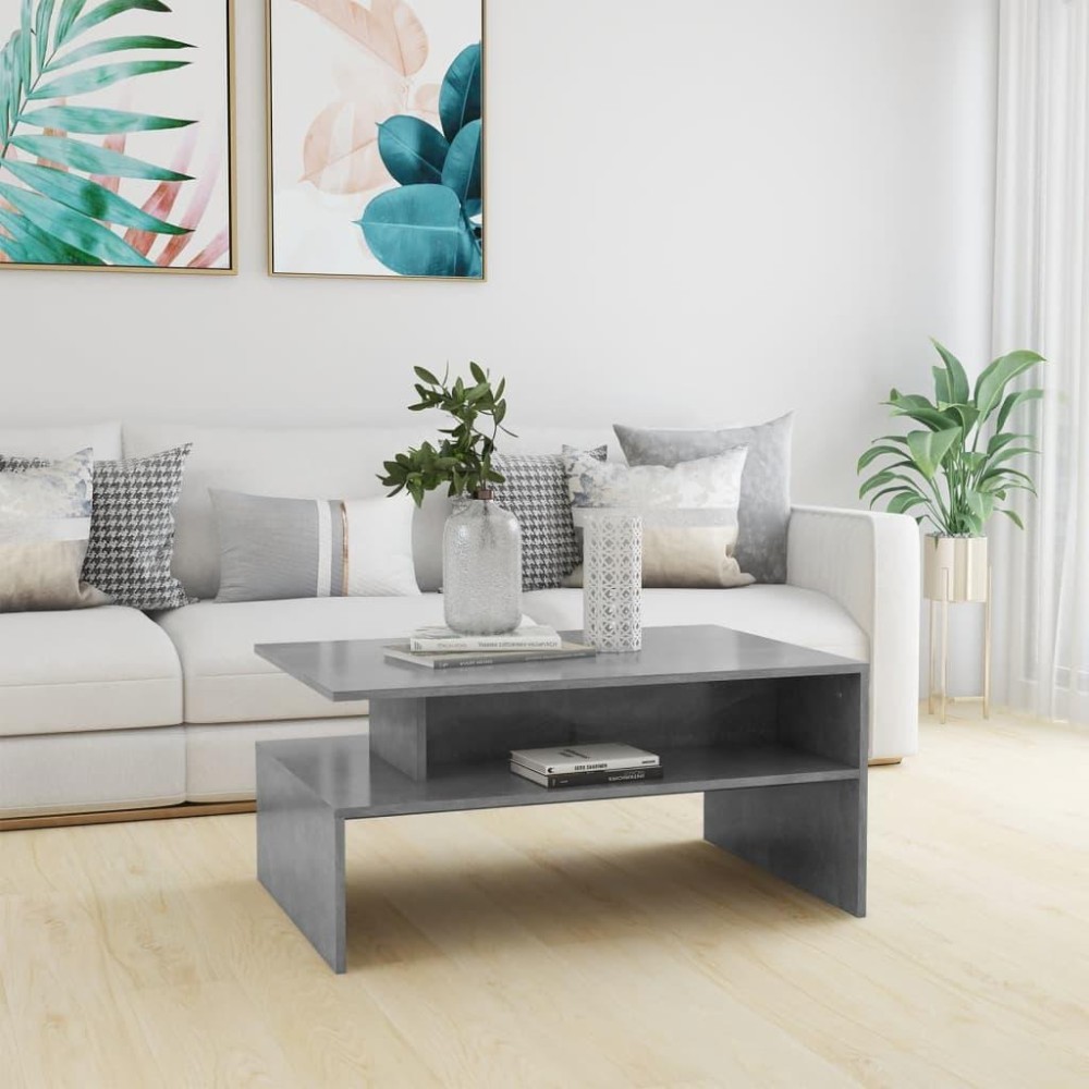 vidaXL Coffee Table Concrete Gray 35.4