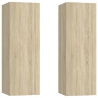 Vidaxl Tv Cabinets 2 Pcs Sonoma Oak 12X11.8X35.4 Engineered Wood