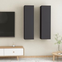 Vidaxl Tv Cabinets 2 Pcs Gray 12X11.8X43.3 Engineered Wood