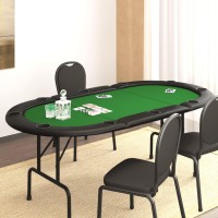 vidaXL 10-Player Folding Poker Table Green 81.1