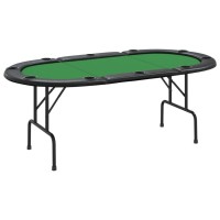 vidaXL 10-Player Folding Poker Table Green 81.1