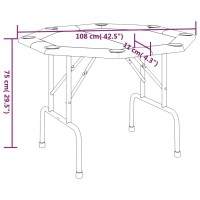 vidaXL 8-Player Folding Poker Table Green 42.5