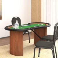 vidaXL 10-Player Poker Table with Chip Tray Green 63