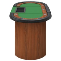 vidaXL 10-Player Poker Table with Chip Tray Green 63