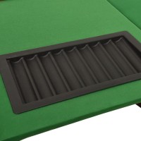 vidaXL 10-Player Poker Table with Chip Tray Green 63